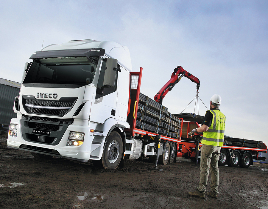 GT Trax has taken delivery of a 26-tonne Iveco Stralis rigid with HI-SCR technology – featuring custom bodywork and rear-mounted crane for laying temporary road surfaces. GT Trax has taken delivery of a 26-tonne Iveco Stralis rigid with HI-SCR technology – featuring custom bodywork and rear-mounted crane for laying temporary road surfaces.